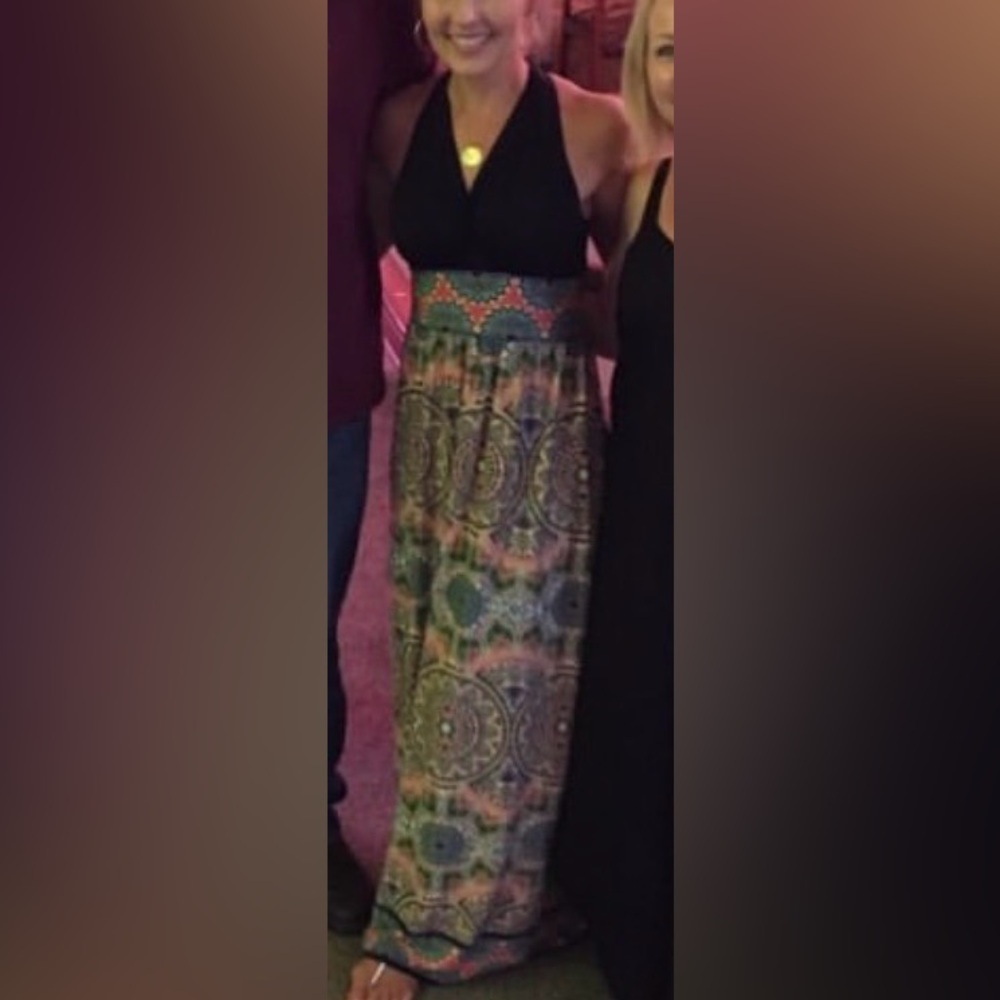 Boho Colorful Paisley Maxi dress